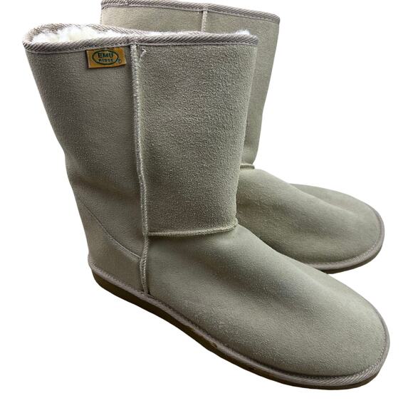 EMU Ridge Boots, Beige, Suede, Shearling Lined, Winter Cozy Slip-On - Picture 1 of 14